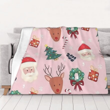Fröhliche Weihnachten! Superweiche, kuschelige Fleecedecke für Männer, Frauen, Senioren und Kinder – Eigenschaften: Superweich, 102 x 76 cm