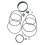 Leke G877 Κιτ O-Ring μετά την αγορά για NR83A NR83A2NR83AA NR83AA2NV83A καρφωτικό αέρα 6