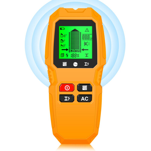 Grusce Stud Finder Wall Scanner, Precise Multifunctional Detector for Wood, Metal, Studs, LED Display, Battery Operated 1