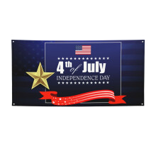 4. juli Uafhængighedsdagsfestbanner Lille Flere Størrelser Polyester Oxford Stoff Ophængningsreb