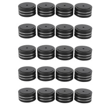 20Pcs 40X20mm Aluminum HIFI AMP Speaker Isolation Stand Turntable Feet Pad (Black)