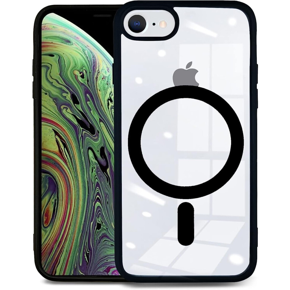 Phone Case For Iphone Se 2022/2020, 4.7", Compatible With Magsafe, Anti-Yellowing Shockproof Cover - Candy Black 9395123373669