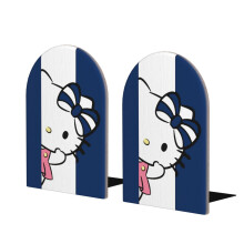 2 Pack Hello Kitty Bookends Cute Cartoon Book Stopper Heavy Duty Premium Metal Decorative Book End Supports For Kids Shelves Room Office