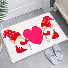 Valentinstagsdekorationen, Valentinstags-Teppichmatten für Wohnzimmer, Schlafzimmer, Badezimmer, Küche (saugfähig, rutschfest)
