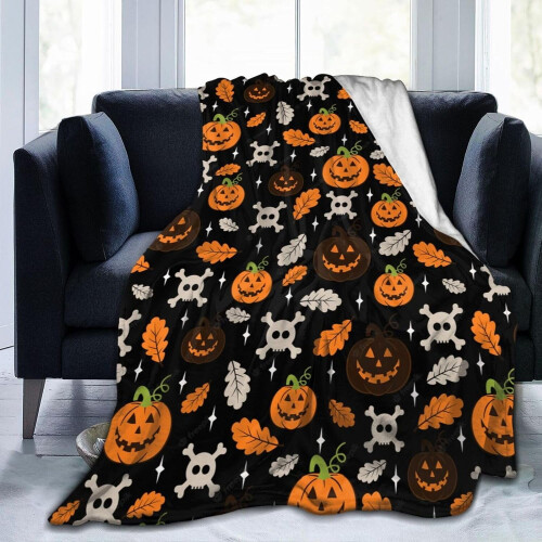 Εξαιρετικά μαλακή κουβέρτα για το Halloween, ελαφριά, αφράτη, ζεστή κουβέρτα φανέλας