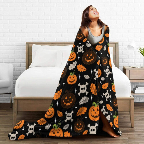 Εξαιρετικά μαλακή κουβέρτα για το Halloween, ελαφριά, αφράτη, ζεστή κουβέρτα φανέλας 2