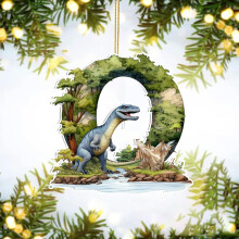 WinysinCute Cartoon Dinosaur Hanger 2D Acryl Cadeau Hanger met Trekkoord