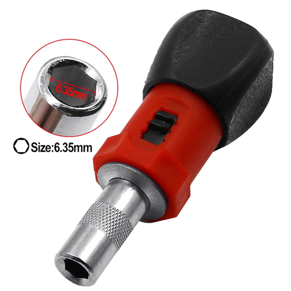 New Multi-Bit Adjustable Ratchet Small Stubby Screwdriver 9395123377025