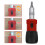 New Multi-bit Adjustable Ratchet Small Stubby Screwdriver 5