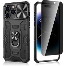 Telefoncover kompatibelt med iPhone14Pro Max, 360 roterbart ringstativ, støtteben, magnetisk, stødsikkert cover