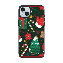 Glædelig jul kompatibel med iPhone15 telefoncover, stødsikkert telefoncover med PC + TPU til dobbeltkamera kompatibel med iPhone15Plus