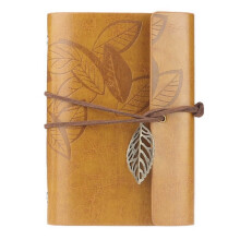 Cuaderno de escritura de cuero vintage Guangmc con cubierta de PU, diario de viaje para mujeres y hombres.