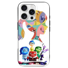Inside Out TPU-cover til iPhone16Pro – Tyndt, stødsikkert, gult, ridsefast, trådløs opladning med forbedret greb, sort