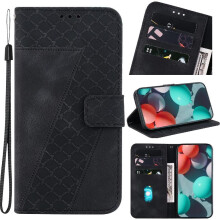 Telefoncover til Motorola Edge50Fusion, præget mønster, pung i pu-læder, flip-fold-cover, kortholder, funktion