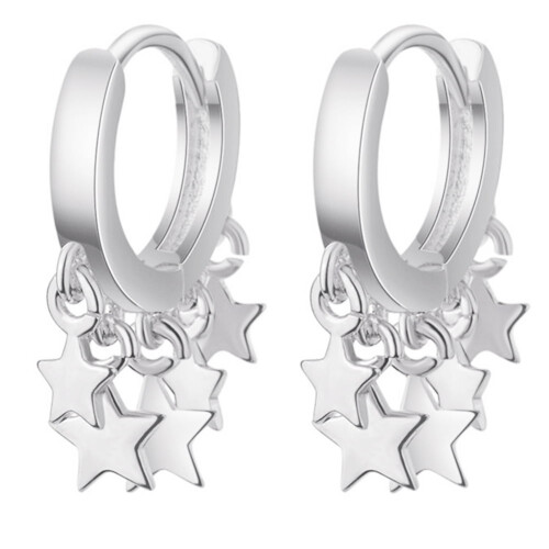 Μόδα Γυναικεία Σκουλαρίκια Huggie με Αστέρια, Piercing, Κόμμα, Δώρο Κοσμημάτων, Δώρο 1