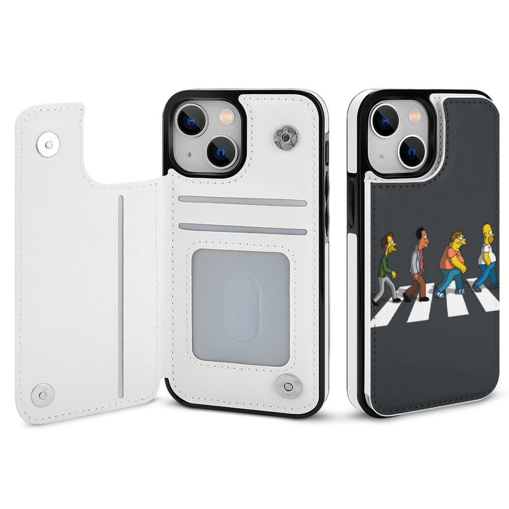 Simpson Compatible With Iphone 14 Wallet Case, Pu Leather Flip Cover With Card Holder, Kickstand & Magnetic Clasp, Shockproof 9395123471280