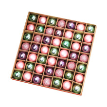 Mini groene en roze kerstversieringen, 49 stuks onbreekbare hangende ballen voor de kerstboom, thuis en op feestjes - geschikt voor alle seizoenen