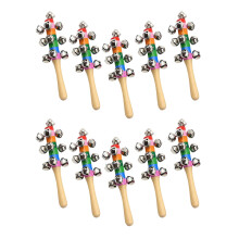 Cyber_Monday Deals2024Viflosae babajátékok Fa színes csörgők Baba korai nevelés Oktató csörgő játék Karácsonyi ajándékok