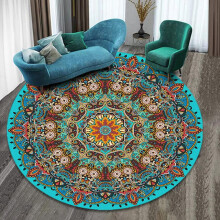 Orchip Boho Tribal Mandala Persian Style Area Rug, 16", Non-Slip