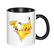Pokemon kerámia bögre 11oz, aranyos kávésbögre férfiaknak és nőknek, kompatibilis a karácsonyi ünnepekkel, egyedi dizájn fogantyúval