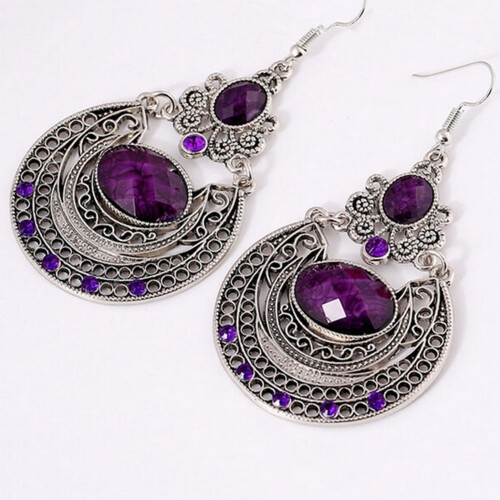 Σκουλαρίκια με γάντζο και ένθετο Rhinestone από την Bohemia Lady, κοσμήματα για πάρτι και 1