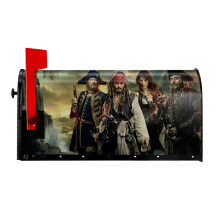 Pirates of the Caribbean magnetisk postkassedæksel 25,5x21 tommer, dekorativ udendørs postkasseindpakning, haveindretning til udendørs brug