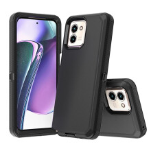 Xhy Moto G Stylus5G2023 Cover Militærkvalitet Kraftigt 3-i-1 Stødsikkert Panser Robust Holdbart til Motorola G Stylus5G2023 Telefon - Sort