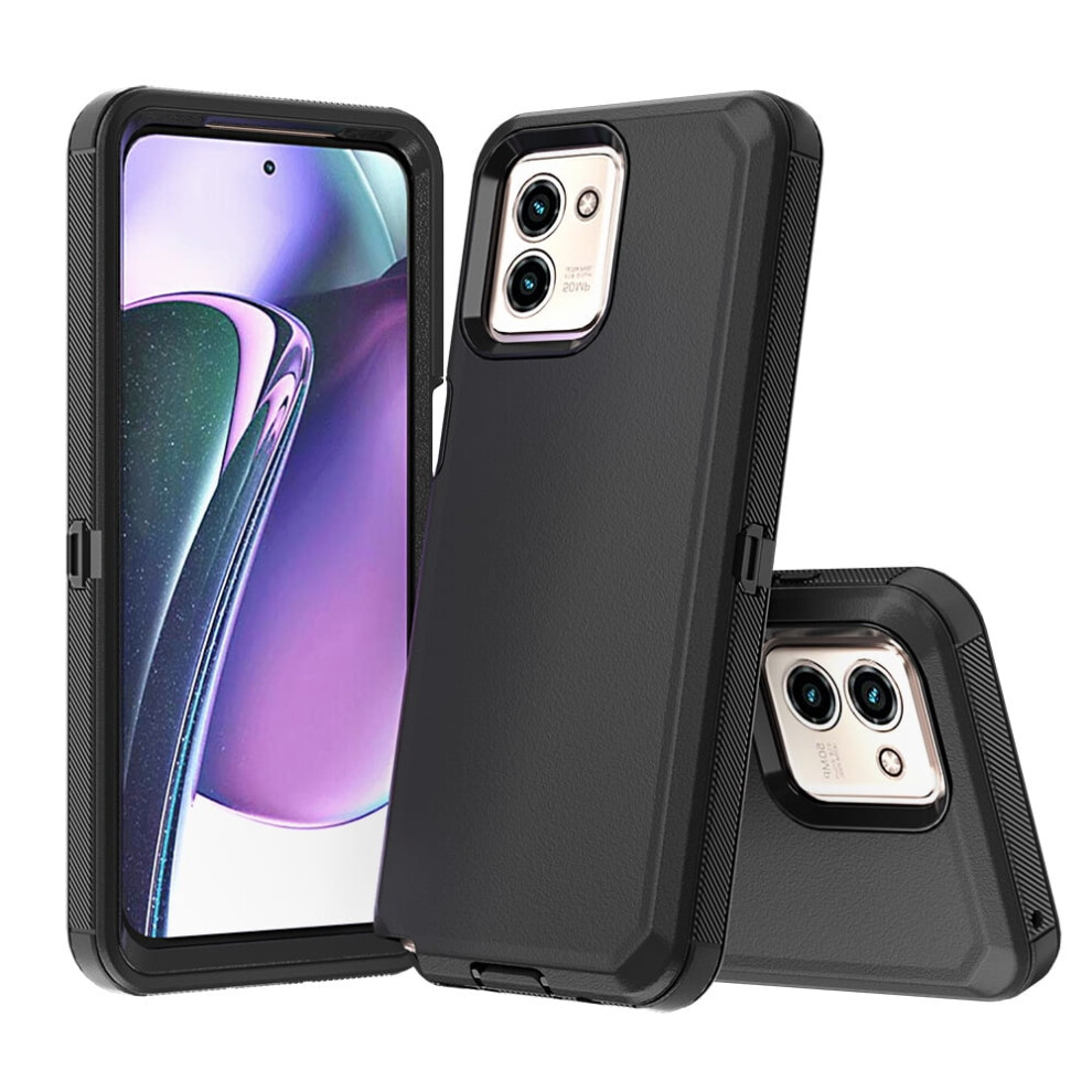 Xhy Moto G Stylus 5G 2023 Case Military Grade Heavy Duty 3 In 1 Shockproof Armor Rugged Durable For Motorola G Stylus 5G 2023 Phone - Black 9395123571508