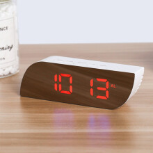 Reloj LED Jacenvly a pilas con modo de atenuación, compatible con superficies de decoración del hogar y maquillaje, despertador eléctrico con