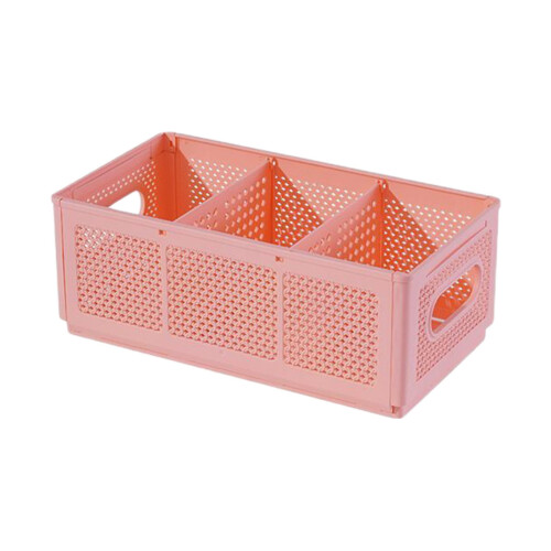 Blateno Mini Storage Crates Organizer, Collapsible Plastic Basket with Space-Saving Design, Stackable Bin for Home, Office, Bathroom, Kitchen 1