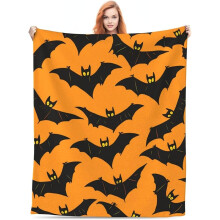 Pompoendeken, voor vrouwen, kinderen en Halloweenliefhebbers, lichtgewicht, zachte en schattige pompoenplaid voor bed, bank of kamerdecoratie.