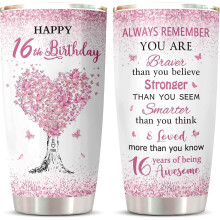 Sweet16 drinkbeker cadeau voor meisjes, 590 ml koffiebeker, verjaardagscadeau-idee voor een 16-jarig meisje, Sweet Sixteen mok decoratie