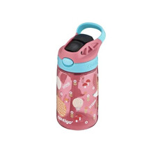Contigo Kids Water Bottle with Redesigned AUTOSPOUT Straw, 14 oz., pink hedge hog