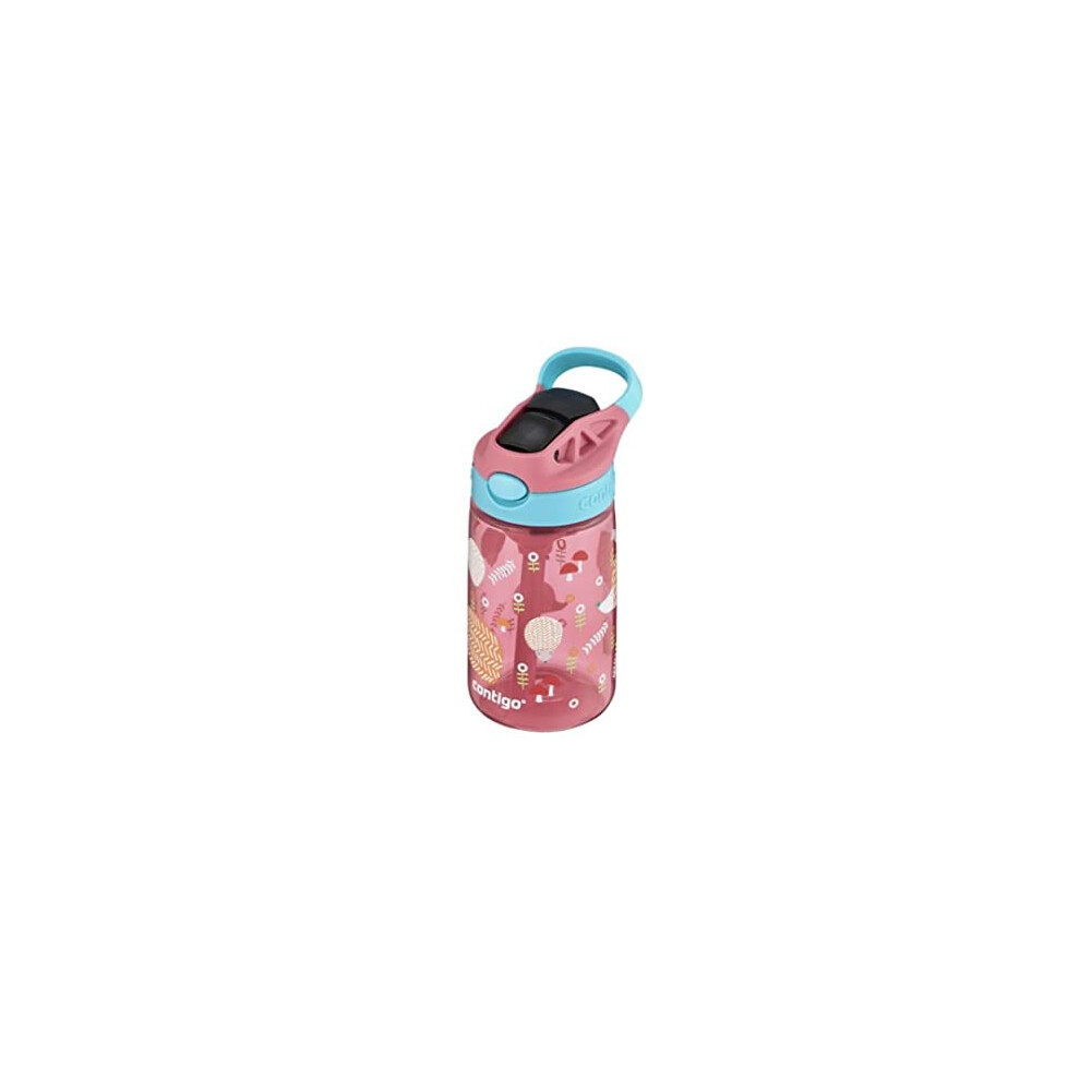 Contigo Kids Water Bottle With Redesigned Autospout Straw, 14 Oz., Hedge Hog Pink