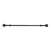 Achim Buono II Carrie Decorative Rod & Finial66-120", Black