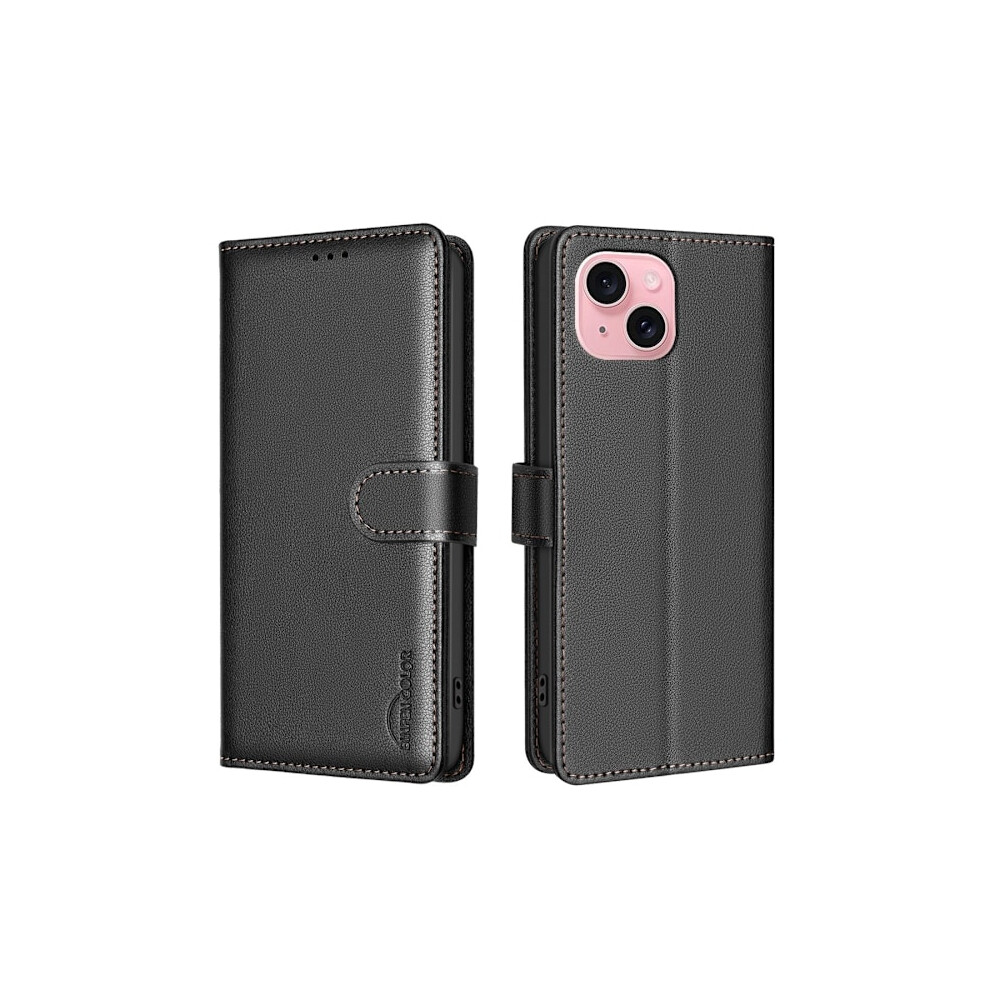 Compatible With Iphone 13 Mobile Case With Card Slot & Magnetic Closure Black 9395123676807