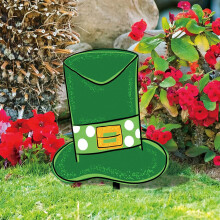 Décorations de jardin pour la Saint-Patrick, imperméables et avec piquets, sur le thème de la fête irlandaise verte.