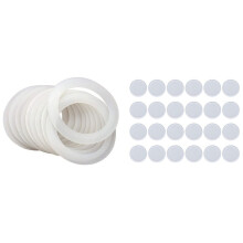 Tapas de boca regular para tarros Mason, tapas de plástico de 70 mm y anillos de sellado de silicona para tapas de tarros Mason a prueba de fugas.