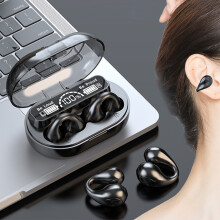 Jacenvly Bluetooth-Sport-Ohrhörer mit Mikrofon, kabellose Clip-Kopfhörer, leichtes Design, Premium-Sound, inklusive Ladecase