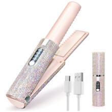 Elektrický kartáč na žehlení vlasů 2 v 1 s USB, žehlička na vlasy, multifunkční hřeben, žehlička na vlasy