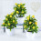Yesbay Simulation Bonsai ed Creating Vitality Plastic Fake12Mesh Lemon Τεχνητό φυτό σε γλάστρα Διακόσμηση 5