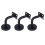 3Pcs Professional Solid Stainless Steel Handrail Wall Mounted Brackets Supports(Black) 1