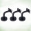 3Pcs Professional Solid Stainless Steel Handrail Wall Mounted Brackets Supports(Black) 5