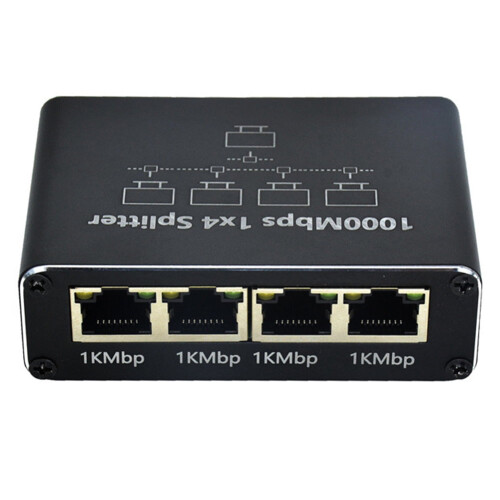1Til4Ethernet-splitter1000Mbps RJ45-splitter LAN-splitter for Cat5/5e/6/7/8 2