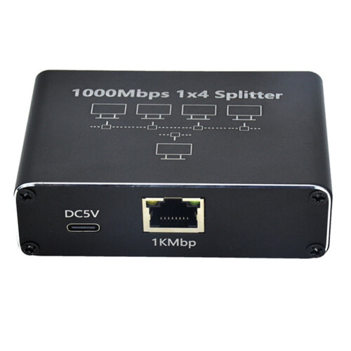 1Til4Ethernet-splitter1000Mbps RJ45-splitter LAN-splitter for Cat5/5e/6/7/8 1