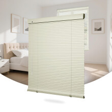 Venetian Blinds Aluminum Mini Blinds 51x56 Inch Waterproof Cordless Light Control for Window Office Bathroom Beige