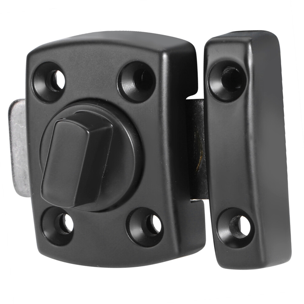 Zinc Alloy Black Door Lock Latch For Cabinets & Windows, 80G 9331382640616