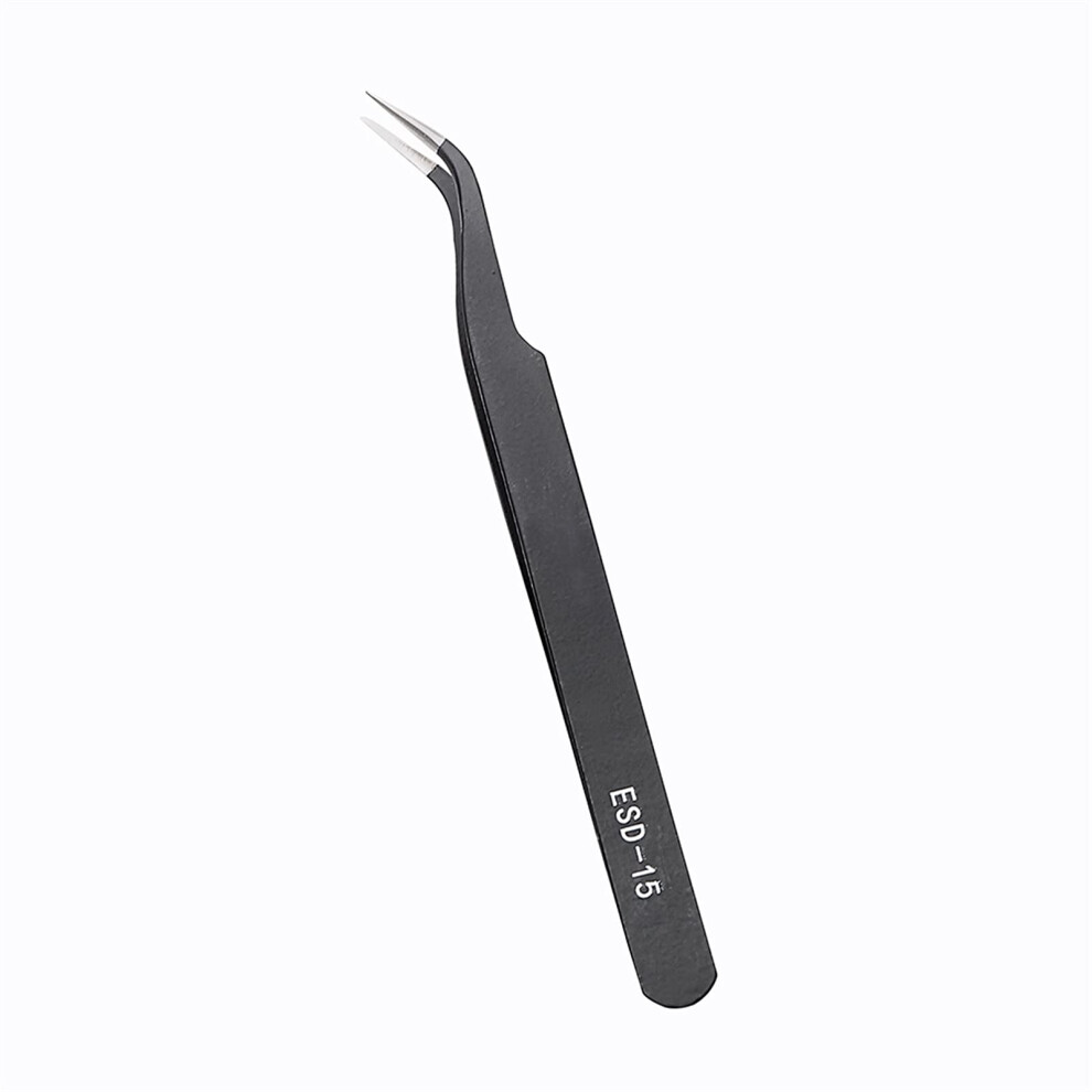 Precision Fine Tip Anti Static ESD Tweezers Set for Electronics Watch Jewelry , 6pcs