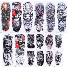 DEWIN 8 Full & Half Sleeve Temporary Tattoos, Compatible with Arm, Fake Tattoo Stickers for Women Men, Easy Apply
