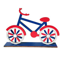 Décorations pour la maison à l'occasion du 4 juillet : décorations de table patriotiques, vélo suspendu en forme de costume pour la fête de